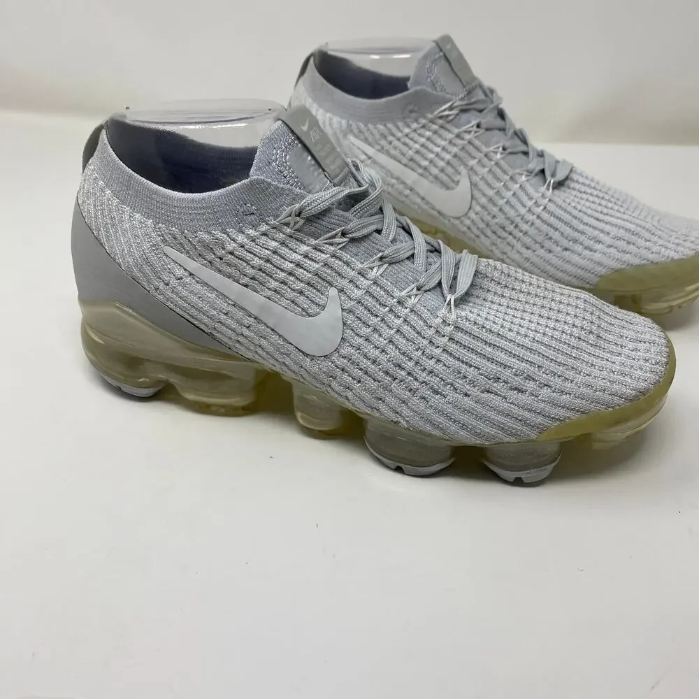 Nike Women's Air Vapormax Flynit 3 Pure Platinum Running Shoes AJ6900-102 Sz 7.5 - Picture 3 of 7